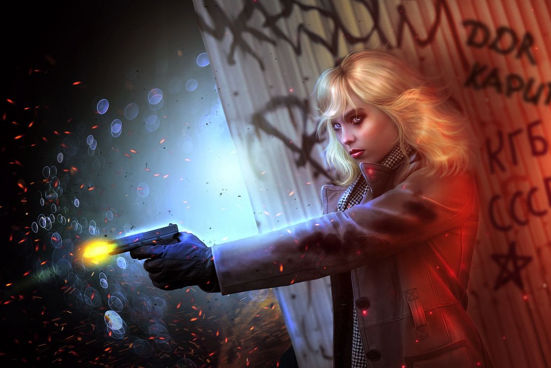 Frau in Schwarzer Weste Mit Gelbem Licht. Wallpaper in 3000x2002 Resolution