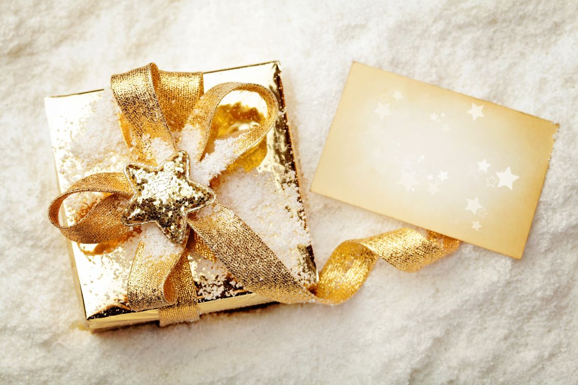 Christmas Day, gift, yellow, gift wrapping, Present