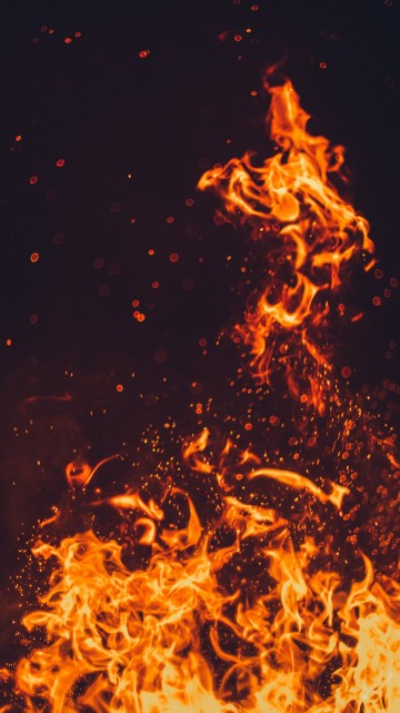 Image fire, flame, spark, bonfire, heat