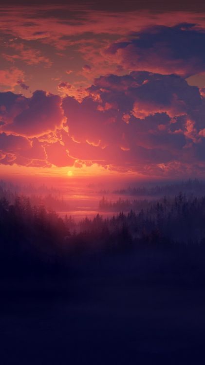 Téléphone, Afterglow, Esthétique, Atmosphère, Paysage Naturel. Wallpaper in 1080x1920 Resolution