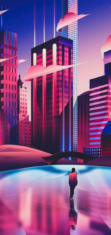Metropole, Illustration, Behance, Illustrator, Architektur. Wallpaper in 1422x3000 Resolution