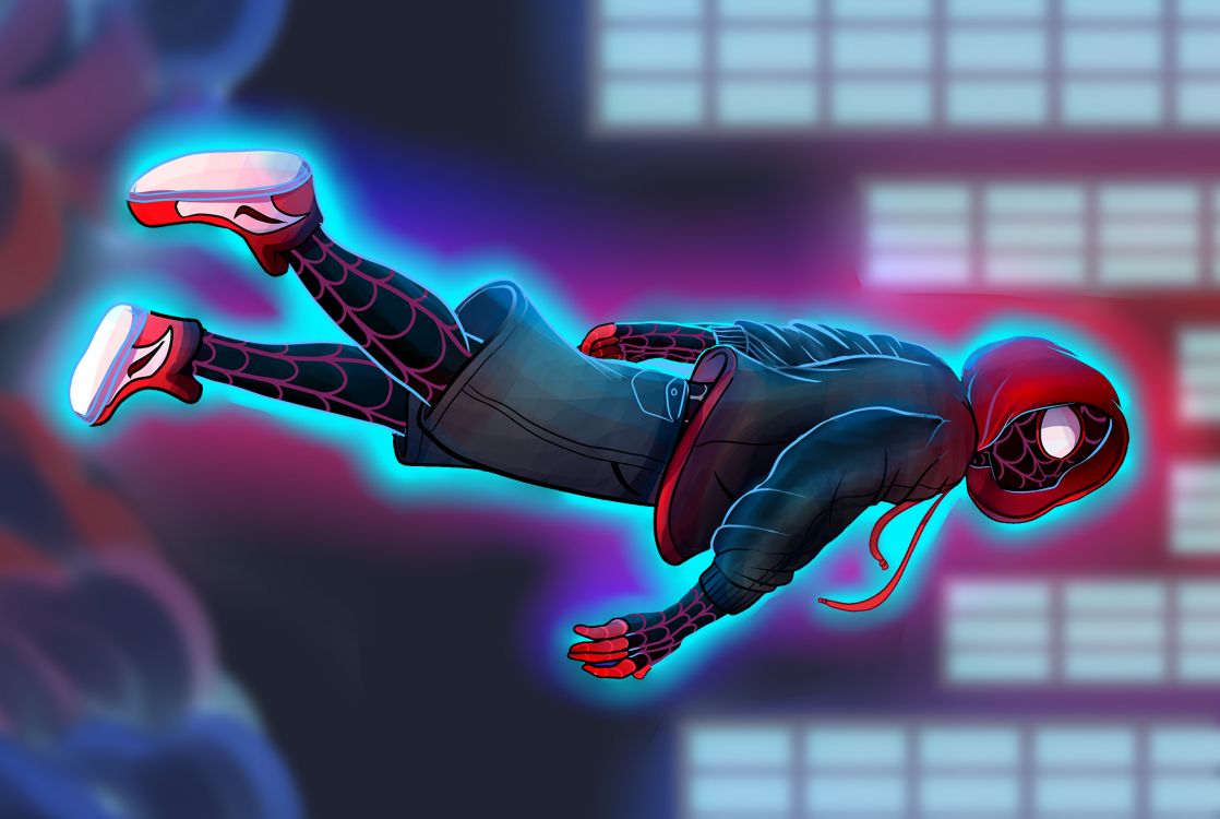 Spider-man, Millas Morales, Gwen Stacy, Superhéroe, Fan Art. Wallpaper in 2880x1932 Resolution