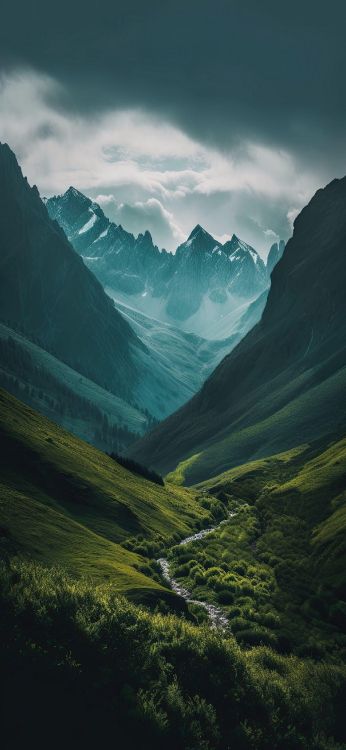 apples, smartphone, cloud, mountain, natural landscape