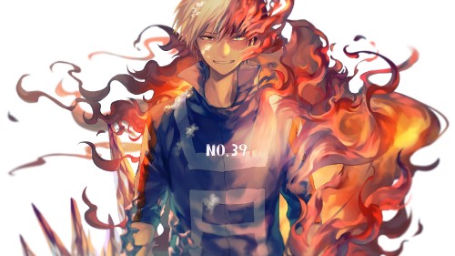 Image shoto todoroki, endeavor, My Hero Academia, animated cartoon, drawing