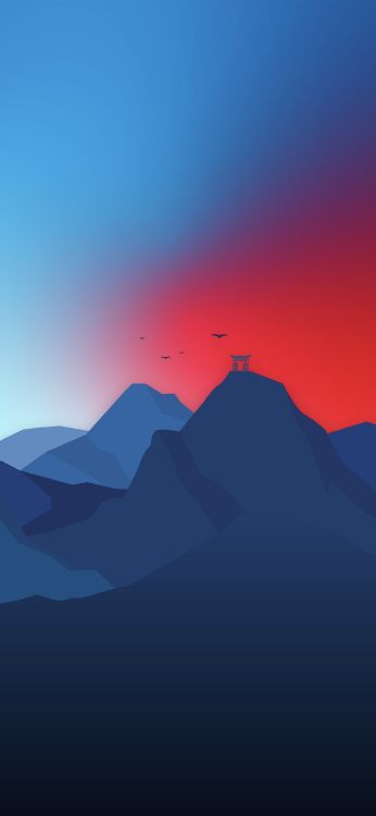 Nokia Lumia 630, Atmosphère, Afterglow, Pente, Horizon. Wallpaper in 1284x2778 Resolution