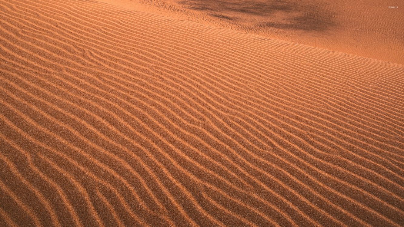 brown sand with blue water