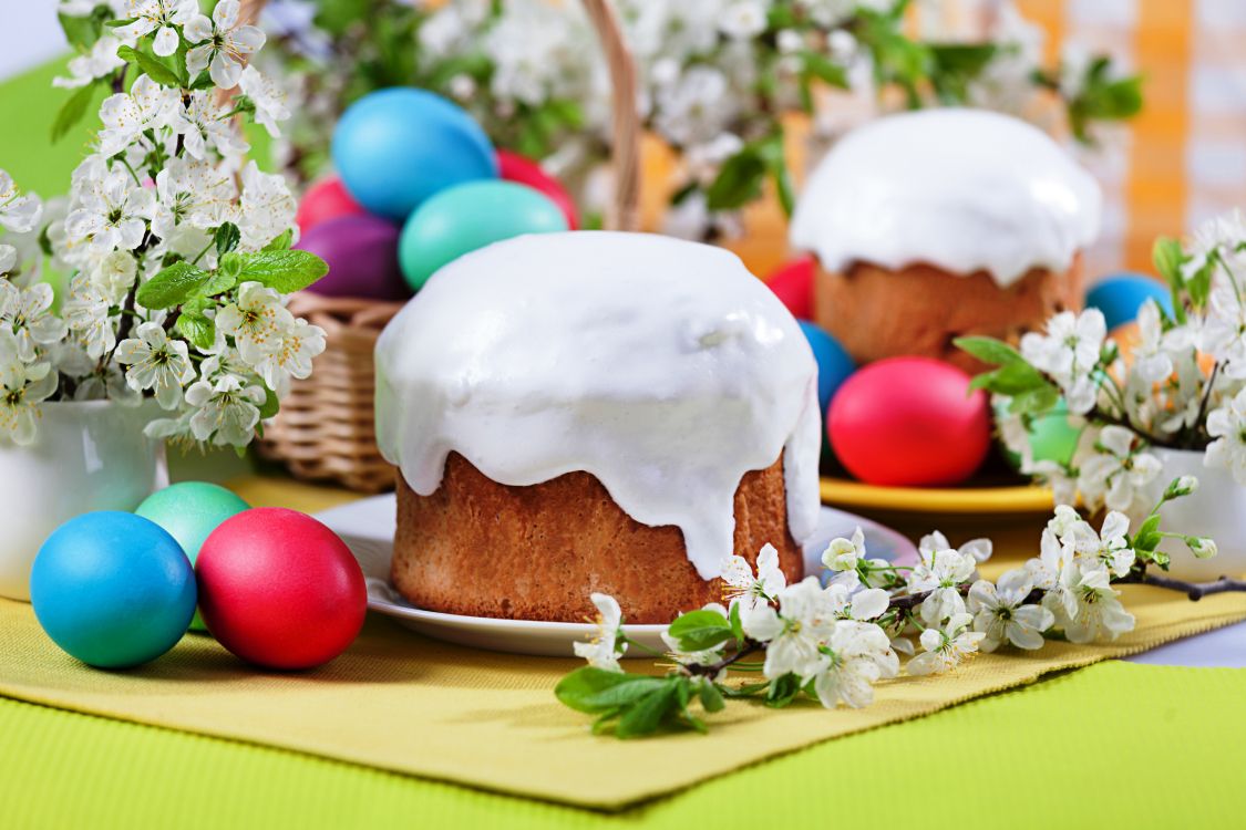 Kulich, Easter, Easter Egg, Food, Paska. Wallpaper in 5616x3744 Resolution