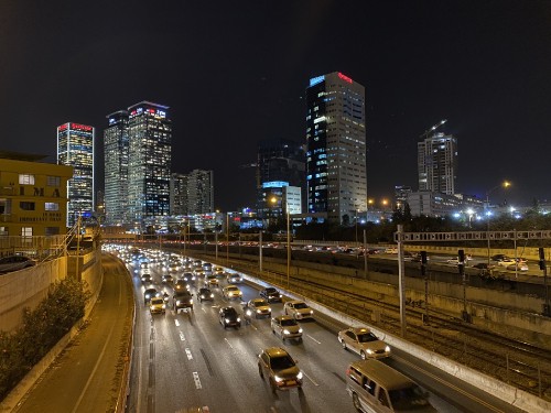 Image road, night, city, transport, metropolis