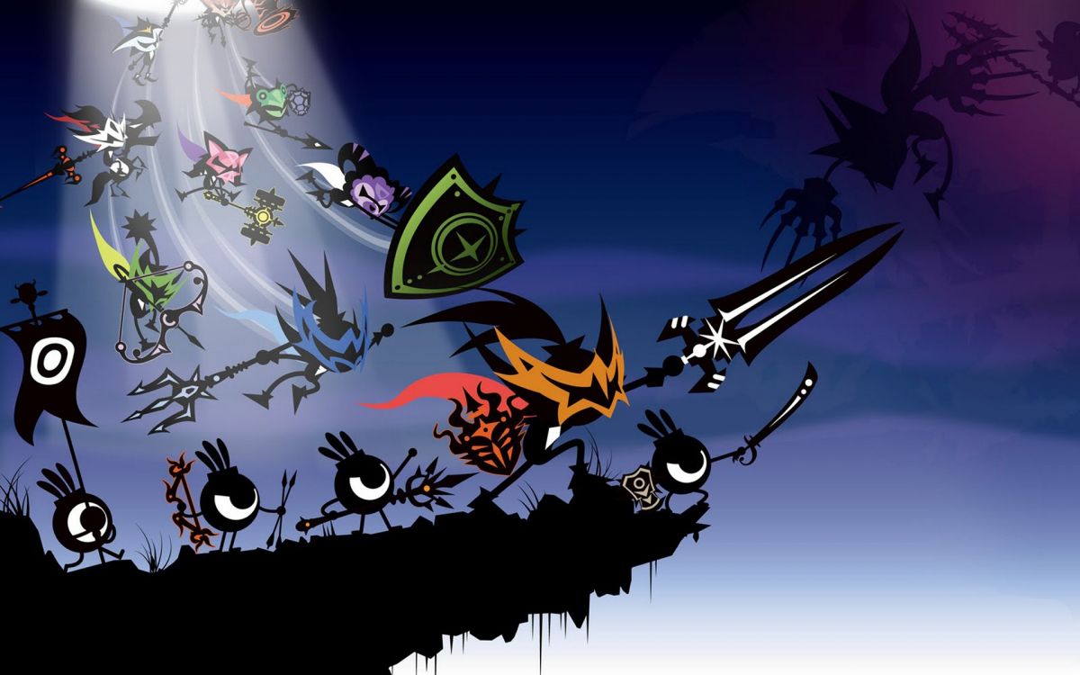 Patapon, Illustration, Graphisme, Fiction, Cartoon. Wallpaper in 1920x1200 Resolution