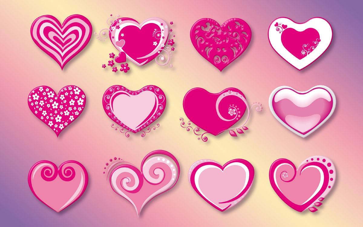 heart, vector graphics, pink, valentines day, love