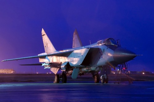 Image gray fighter jet in the sky