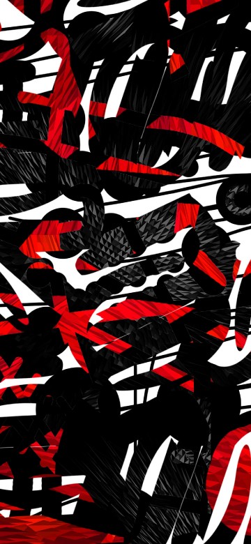 Image black white and red abstract painting