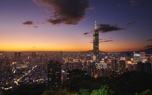 Image city skyline during night time