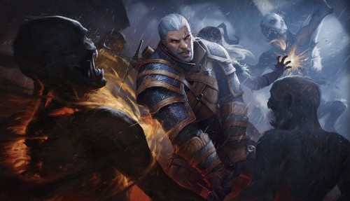 Image the witcher 3 wild hunt, dark fantasy, fantasy, art, fantastic art