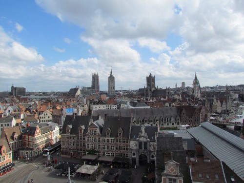 Image aerial view of city buildings during daytime