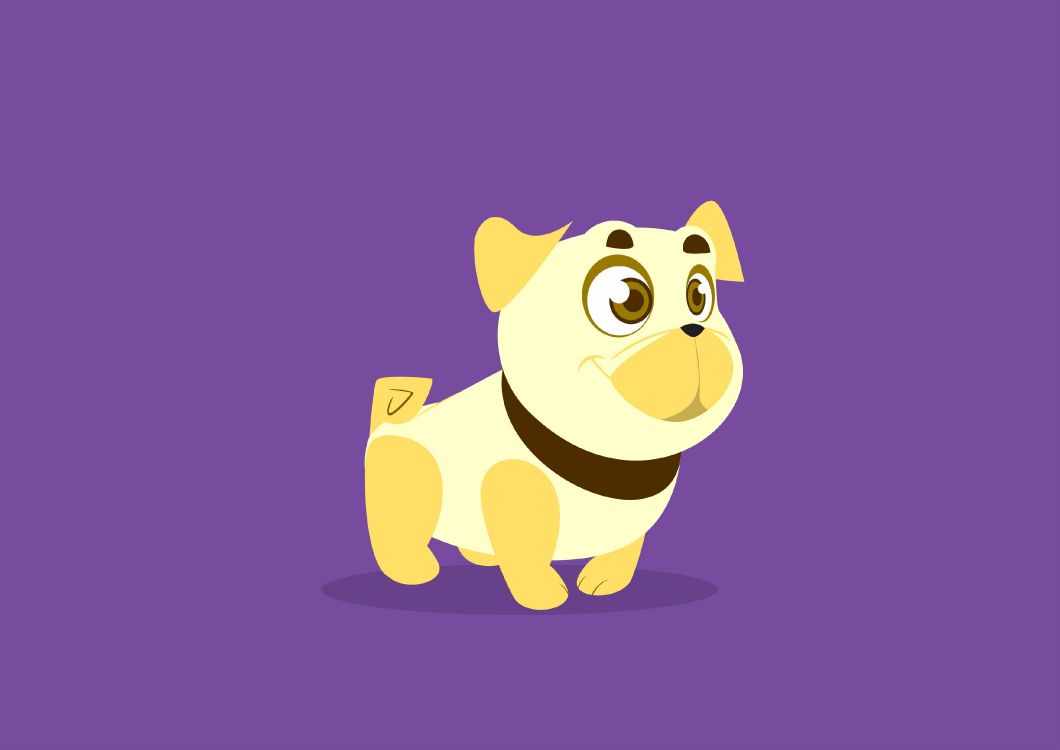 Yellow and Brown Dog Cartoon Character. Wallpaper in 3508x2482 Resolution