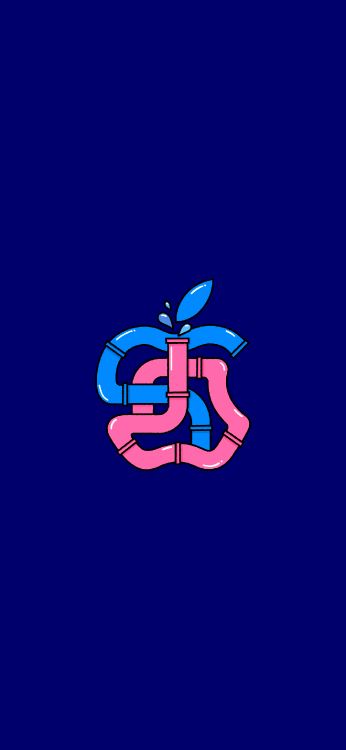 Apple, Rosenthaler Straße, Symbole, Emblème, Magenta. Wallpaper in 1420x3073 Resolution