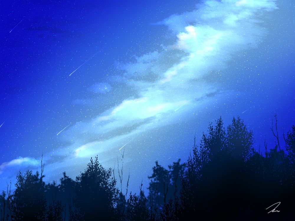 night, nature, blue, atmosphere, light