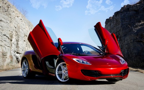 Image red ferrari 458 italia on road during daytime