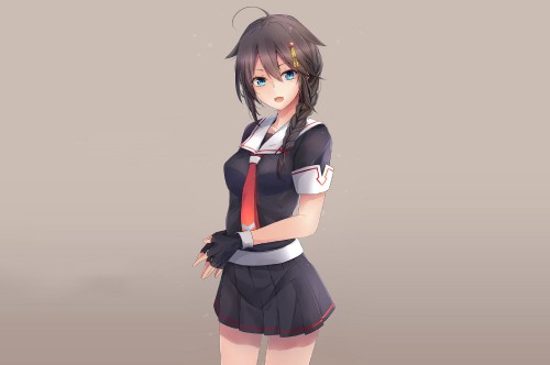 Image brown haired female anime character