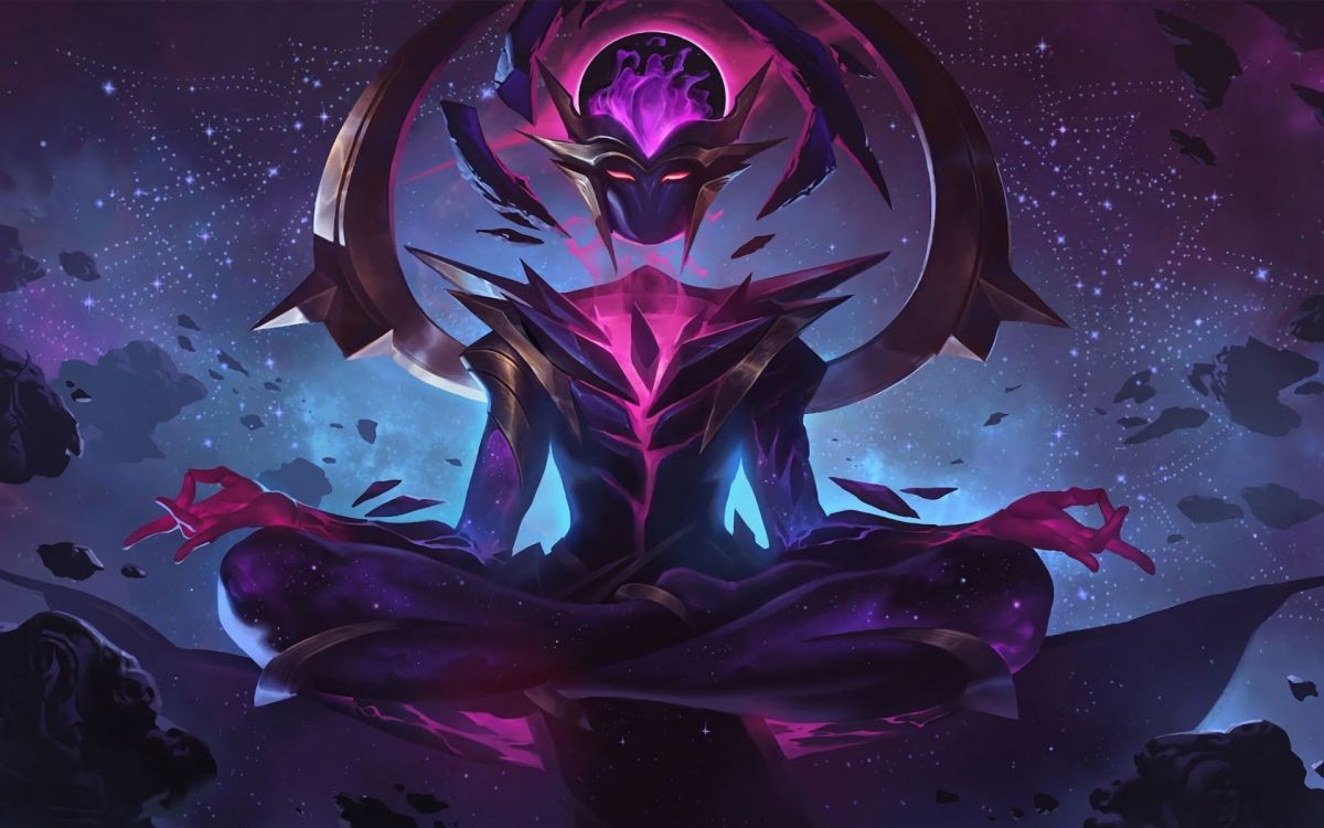 Karma Dunkler Stern, Karma, League of Legends, Purpur, Cartoon. Wallpaper in 1920x1200 Resolution