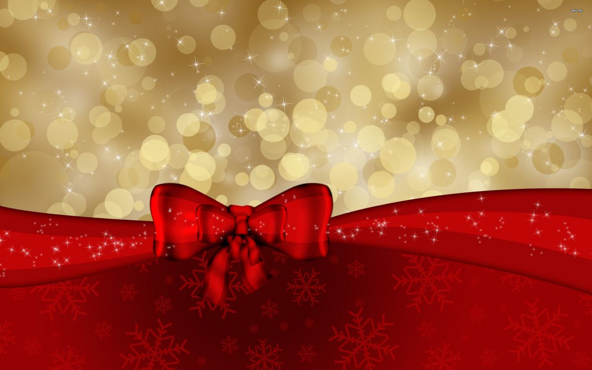 Christmas Day, holiday, red, ribbon, christmas gift