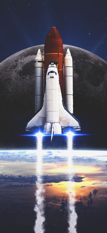 Space-Shuttle-Profil, Space-shuttle-Programms, Raumfähre, Apollo-Programm, NASA. Wallpaper in 1080x2340 Resolution