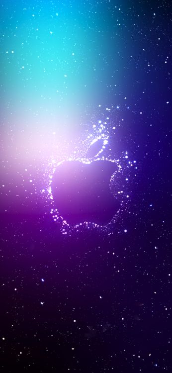 Manzana, Apple, Ambiente, Galaxia, Espacio. Wallpaper in 1284x2778 Resolution