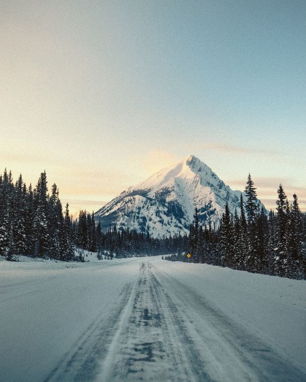 Mountain, Road, Snow, Winter, Mountainous Landforms. Wallpaper in 3469x4336 Resolution