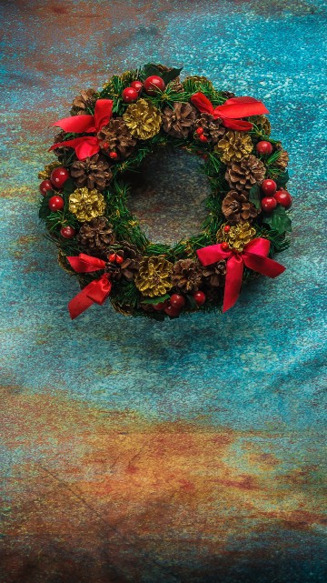 Image christmas, painting, wreath, new year, still life