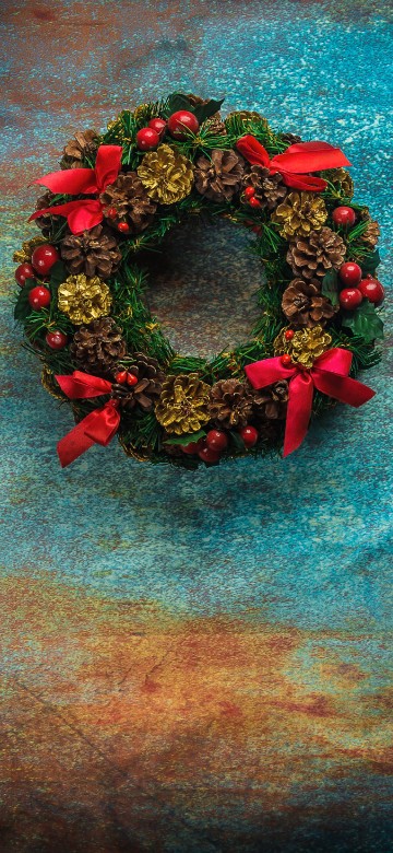 Image christmas, painting, wreath, new year, still life