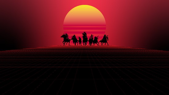 Image red dead redemption, red dead redemption 2, red, horse, silhouette