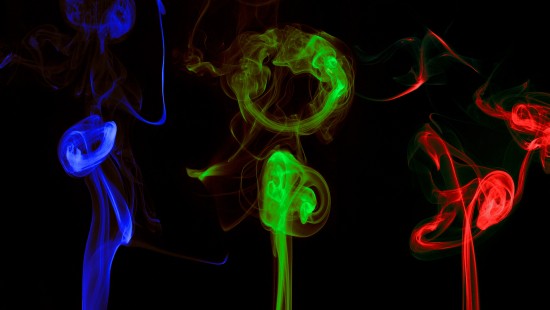 Image blue and pink light streaks