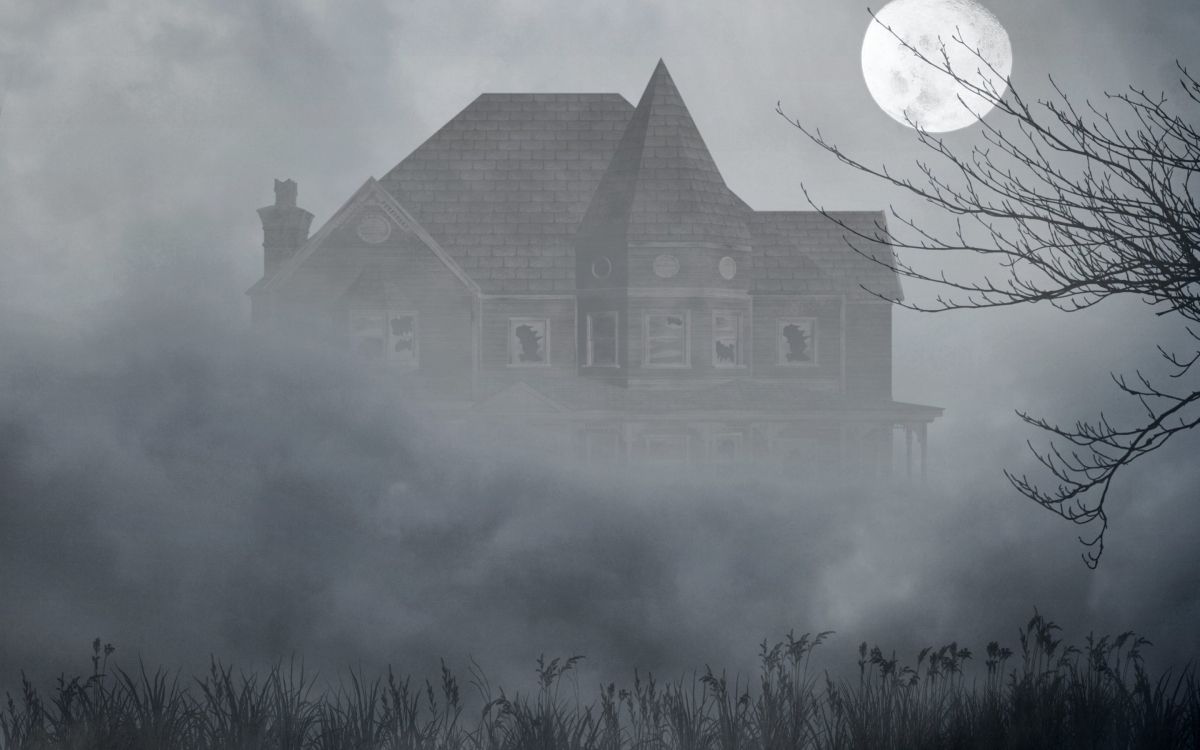 fog house, fantasy, house, fog, building