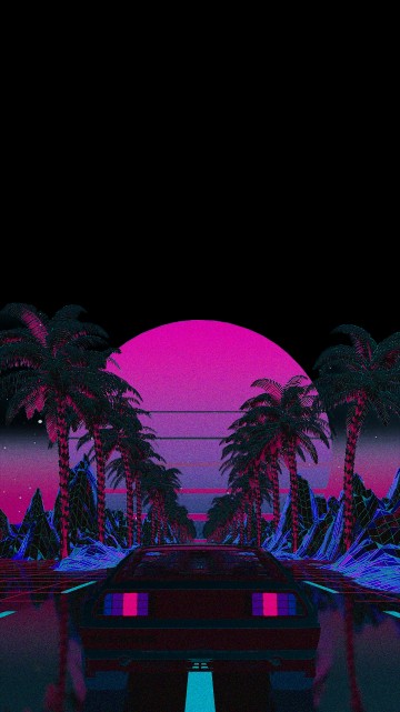 Image cyberpunk, amoled, vaporwave, OLED, reflection