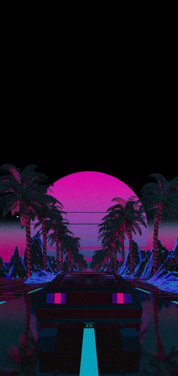 庞克, 内, OLED, 反射, 数学 壁纸 1080x2278 允许