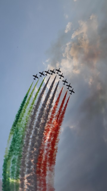 Image air show ostia, cloud, aircraft, airplane, aviation