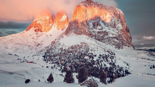 Image cloud, mountain, snow, world, slope