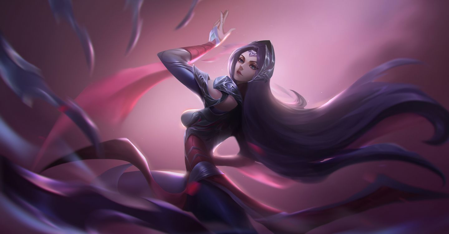 Mujer en Vestido Negro Personaje de Anime. Wallpaper in 3840x2000 Resolution