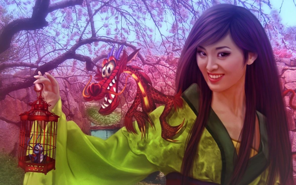 Frühjahr, Magenta, Sakura, Pink, cg Artwork. Wallpaper in 1920x1200 Resolution