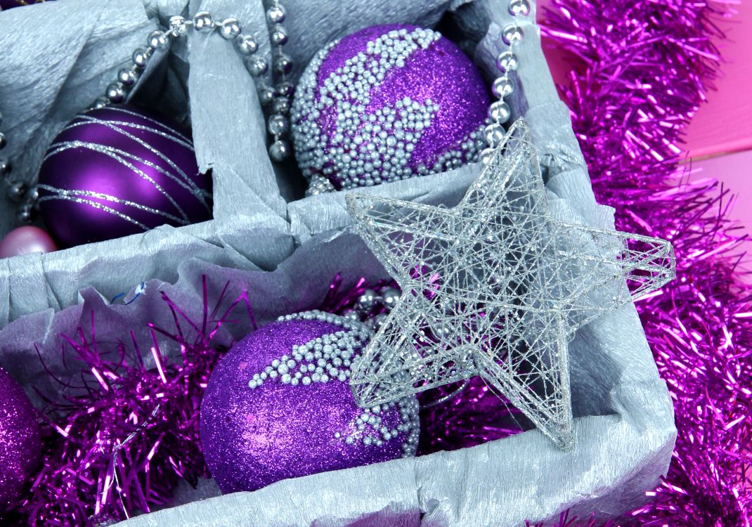 Christmas Day, New Year, Christmas Decoration, Purple, Violet. Wallpaper in 4280x3000 Resolution