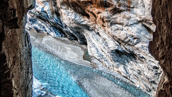 Image rock, water, formation, blue, turquoise