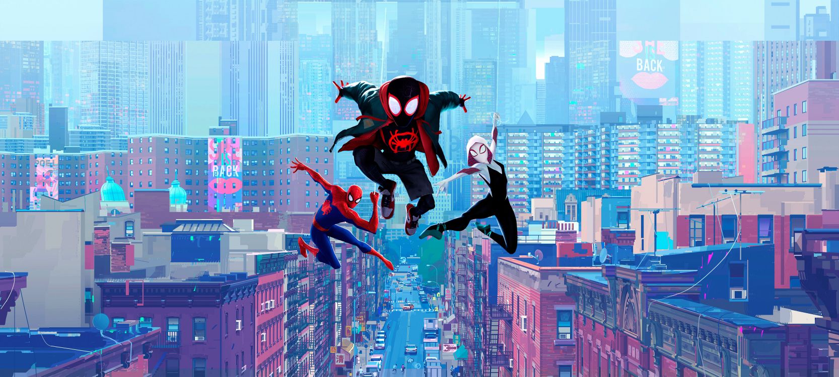 Spider-man, 里*莫拉莱斯, 蜘蛛-人变成蜘蛛-诗, 超级英雄, 极限运动 壁纸 5000x2250 允许