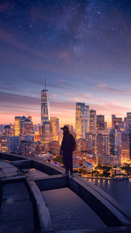 New York City, Manhattan, Cloud, Gebäude, Wolkenkratzer. Wallpaper in 1440x2560 Resolution