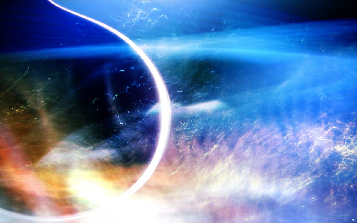 光, 外层空间, 曲线, 这个星球, 地球的气氛 壁纸 1920x1200 允许