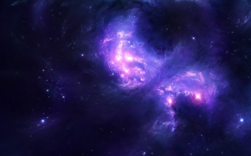 Image purple and black galaxy illustration