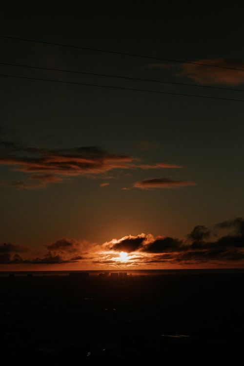 silhouette of clouds during sunset