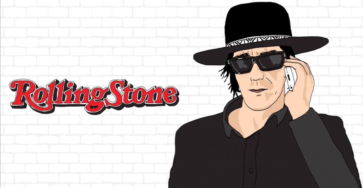 Izzy Stradlin, Guns N Roses, Illustration, Cartoon, Brillen. Wallpaper in 2555x1328 Resolution