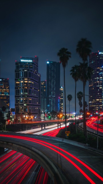 Image depth effect, skyscraper, building, street light, light