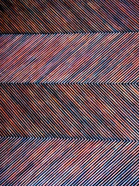 brown and black striped textile